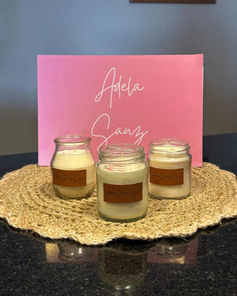 Velas de soja hechas por una alumna